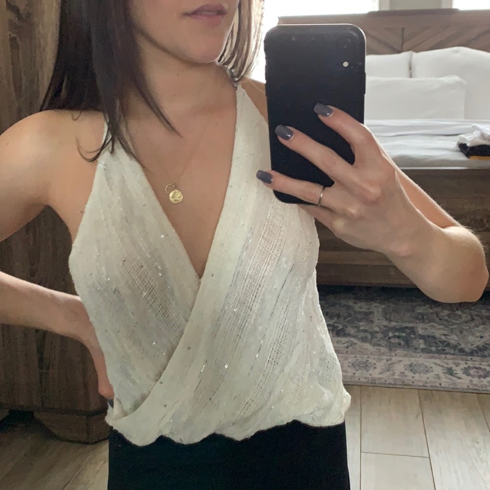Silence + Noise Linen Tank. Size Small